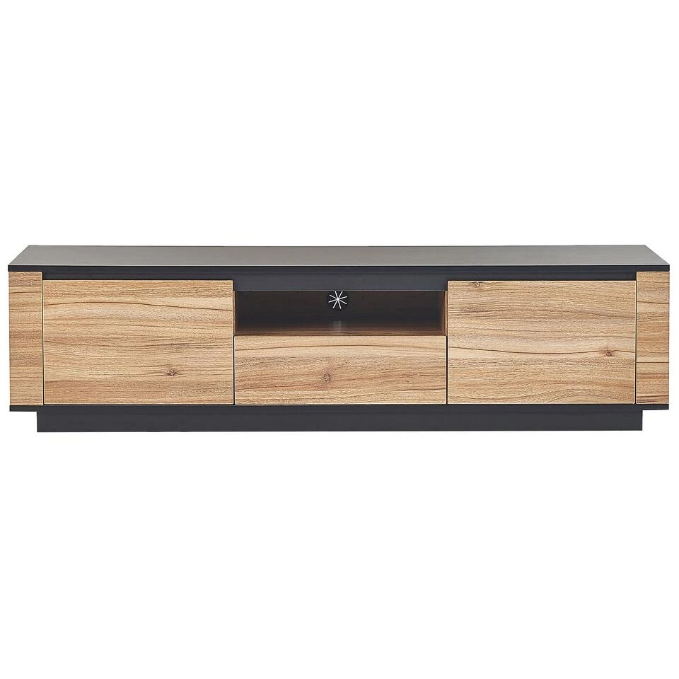 Beliani TV-kast BILLINGS - Lichte Houtkleur Vezelplaat - Afbeelding 4