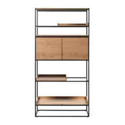 Giga Meubel Boekenkast Eikenhout Naturel - 38x90x180cm - Kast Rivoli