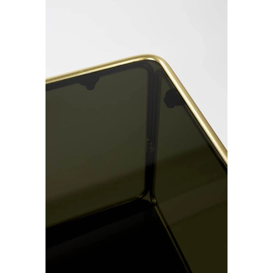 Giga Meubel Dressoir Goud - Metaal & Glas - 35x80x89cm - Kast Liah - Afbeelding 4