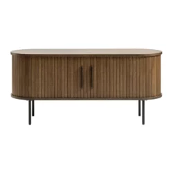 Giga Meubel Tv-Meubel Eikenhout Smoked - 40x120x55cm - Schuifdeuren - Nola