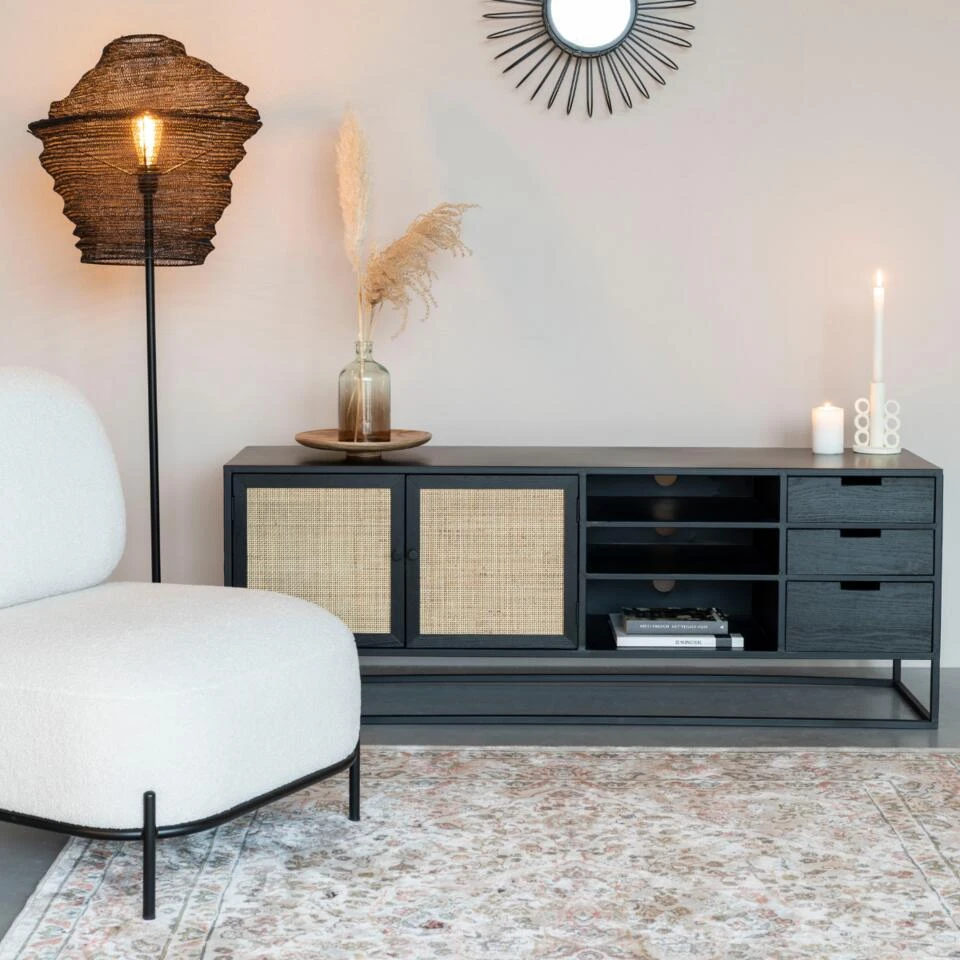 Puur Bjerka Dressoir MDF/rattan - Hout - Bruin - Afbeelding 2