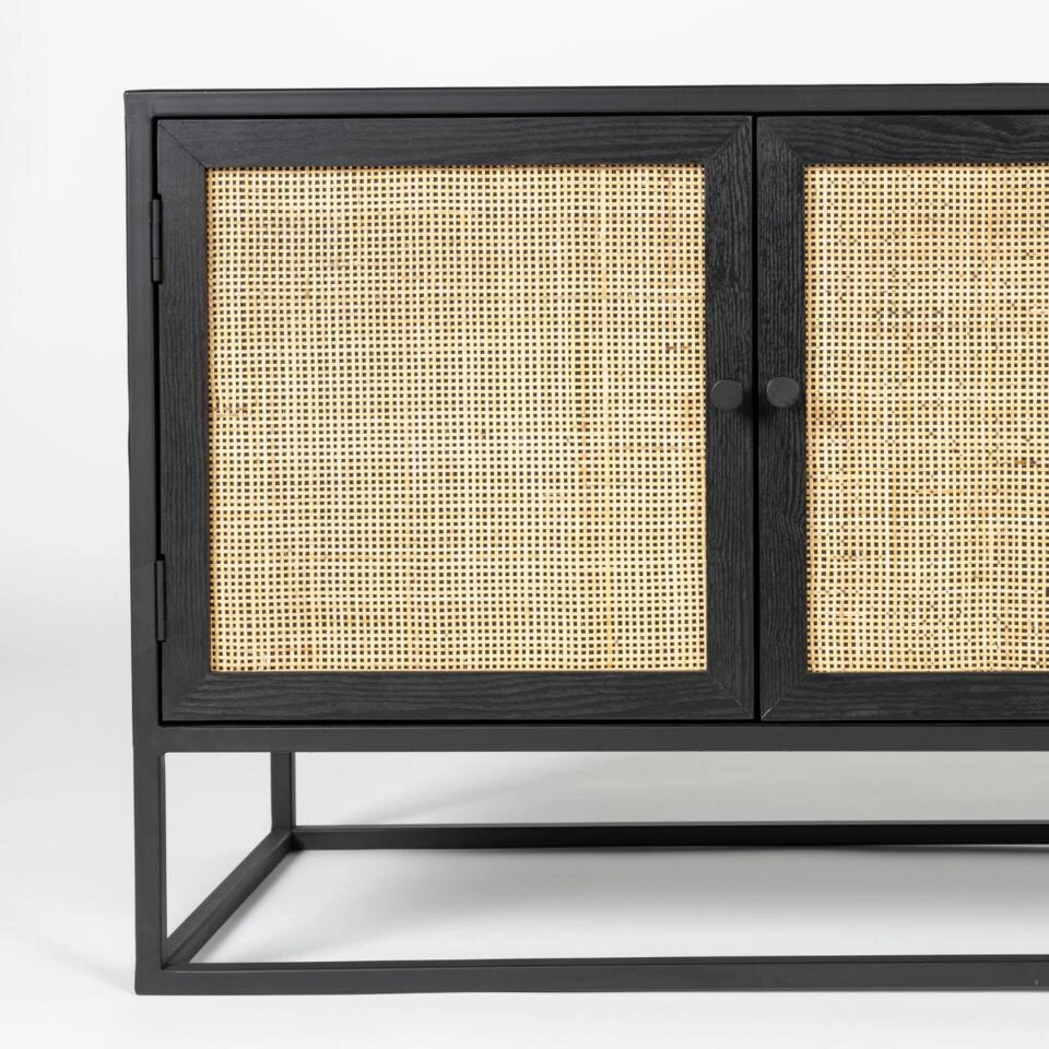 Puur Bjerka Dressoir MDF/rattan - Hout - Bruin - Afbeelding 3