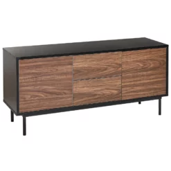 Beliani Sideboard OKLAND - Zwart Vezelplaat