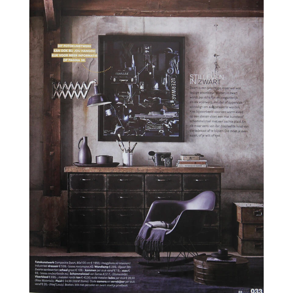 Rootsmann 16 Ladekast Zwart - Dressoir Metaal & Hout - Metaal - Afbeelding 2