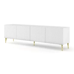 TV Meubel Ravenna C Diamond 56x200x42 Wit/Goud