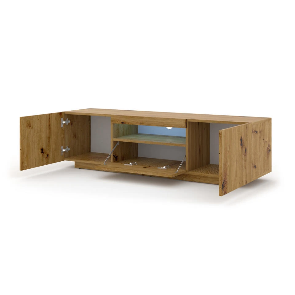 TV Meubel Aura 42x150x37 Beige LED - Afbeelding 2