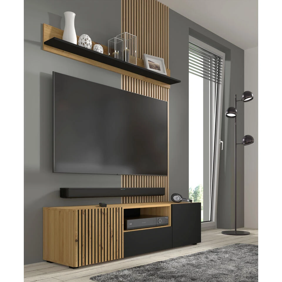 TV Meubel Auris 42x150x42 Multikleur - Afbeelding 3