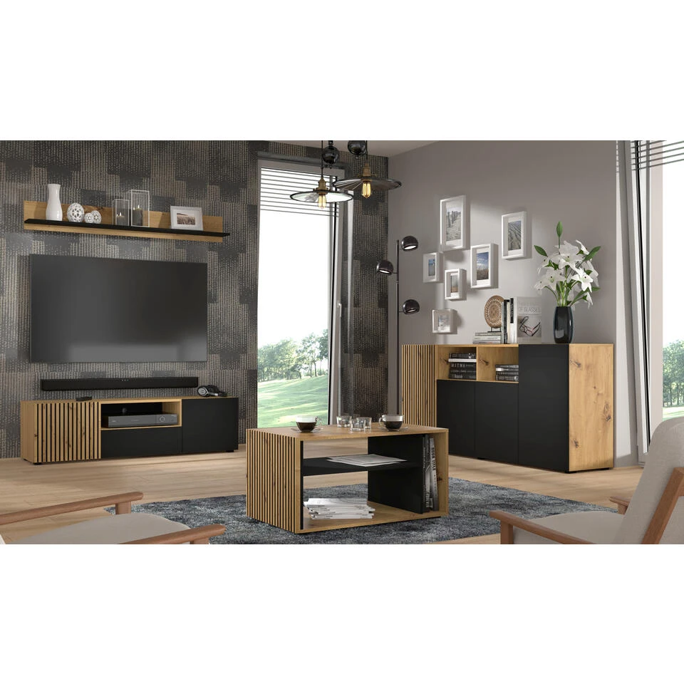 TV Meubel Auris 42x150x42 Multikleur - Afbeelding 4