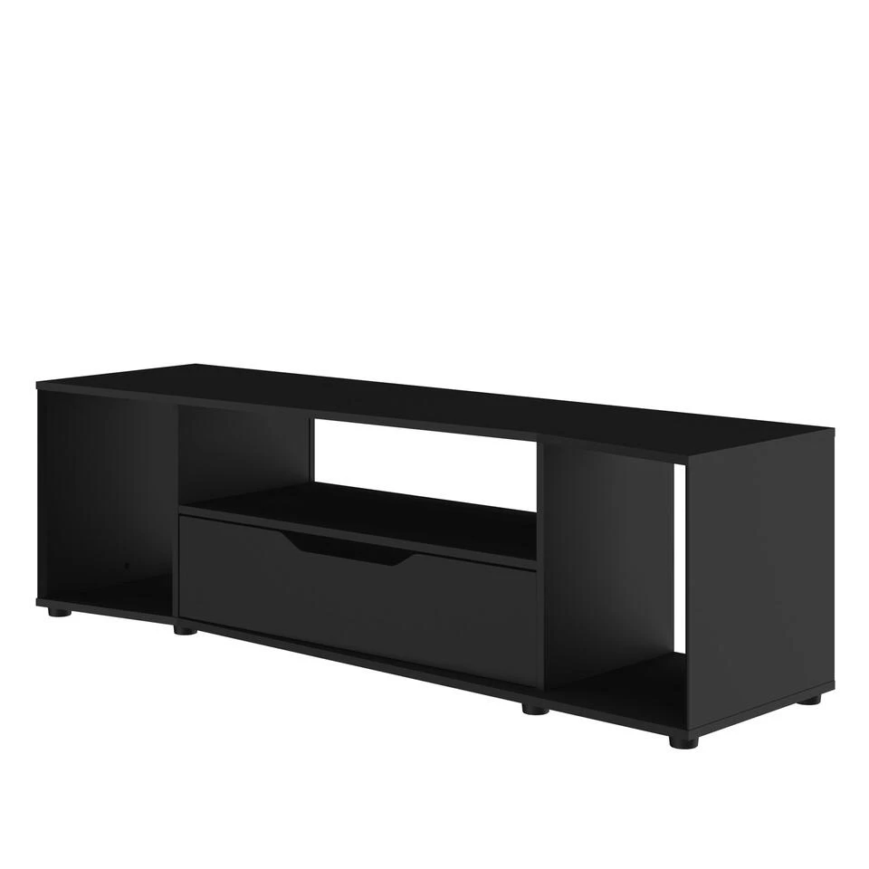 Diagone TV-meubel Hack - Voor Gamers - 163cm - Zwart - Afbeelding 3