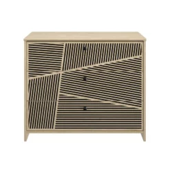 Diagone Ladekast Claustra - 3 Laden - Blond Eiken/donker Grijs