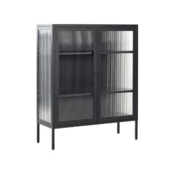 Beliani Sideboard LERRYN - Zwart Staal