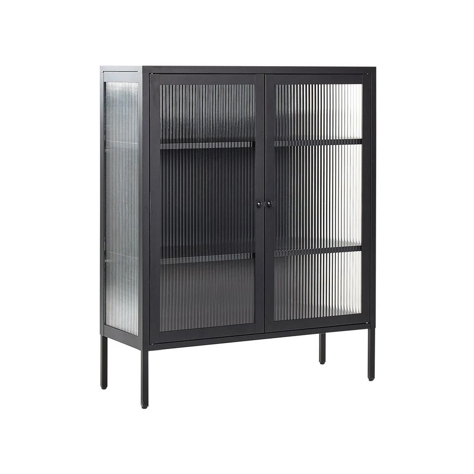 Beliani Sideboard LERRYN - Zwart Staal