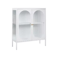 Beliani Sideboard SARRE - Wit Staal