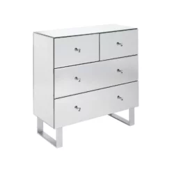 Beliani Commode NESLE - Zilver Glas