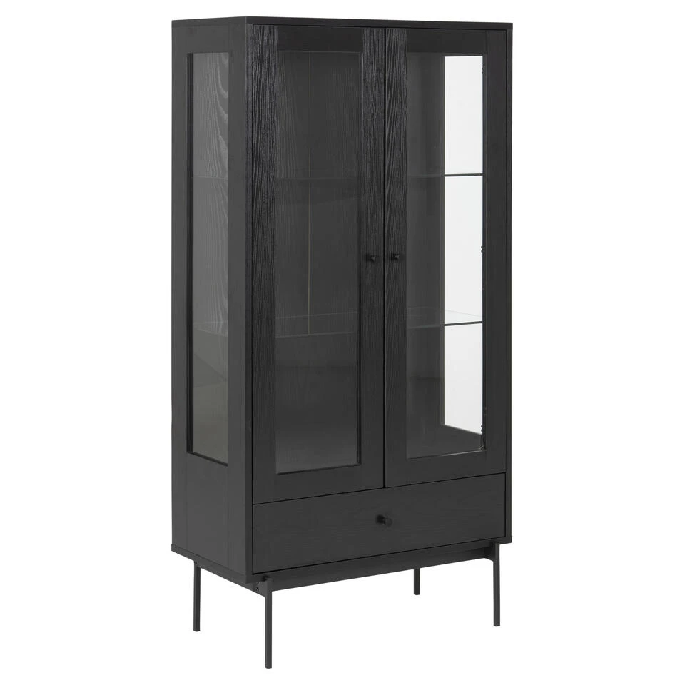 Sohome Vitrinekast Jennah - 75 X 152cm - Zwart
