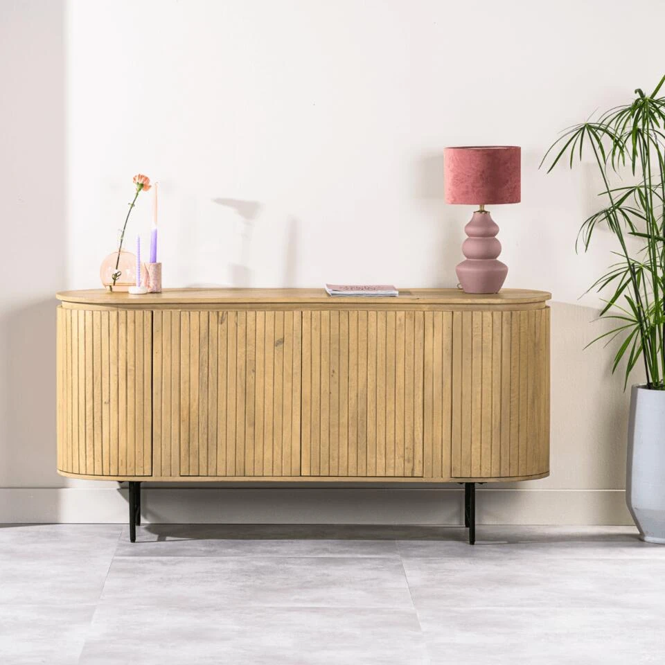 Polan Dressoir 165cm - Hout - Bruin - Afbeelding 2