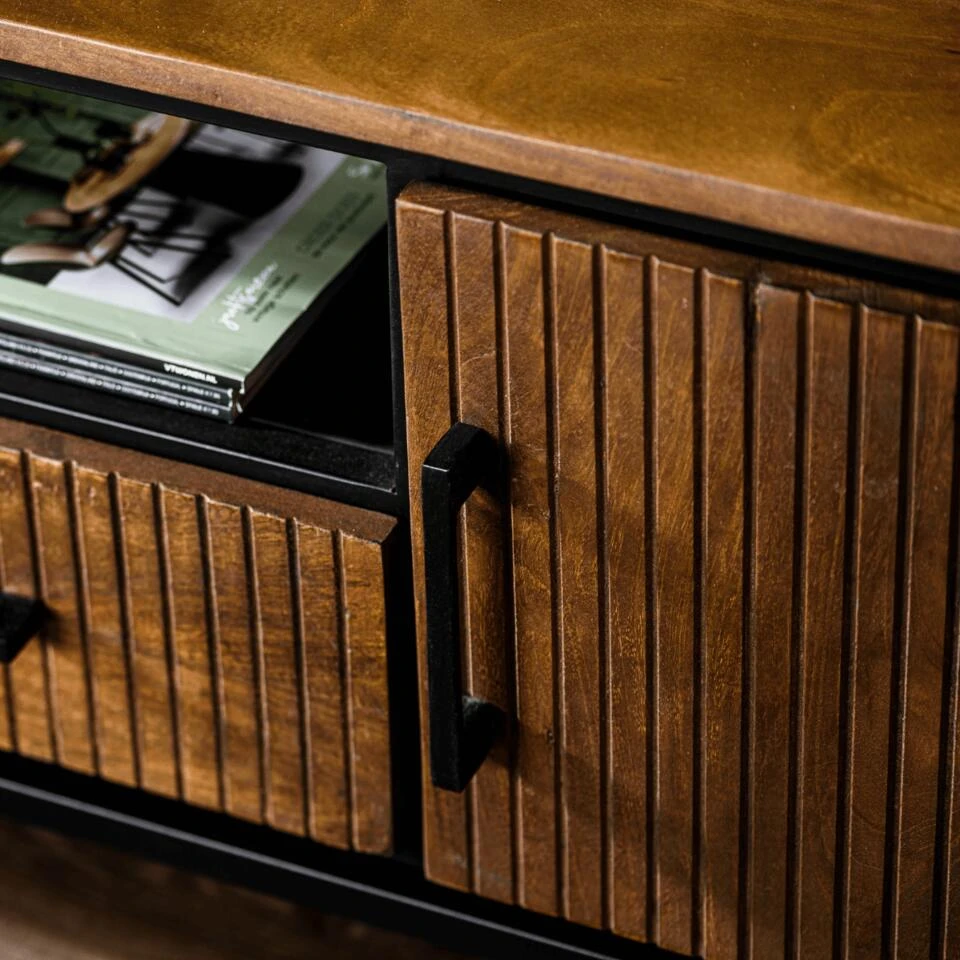 Boca Tv-meubel 140cm - Hout - Bruin - Afbeelding 4