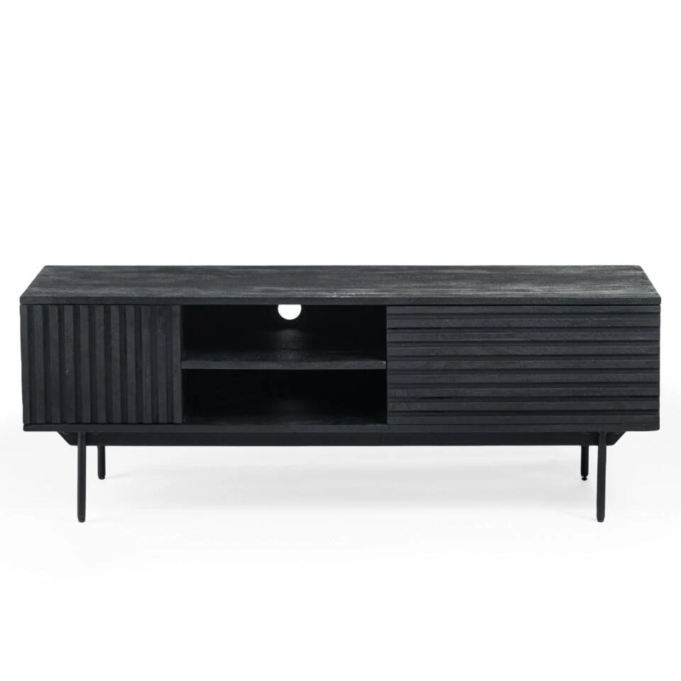 Kaplan Tv-meubel 140cm - Hout - Zwart