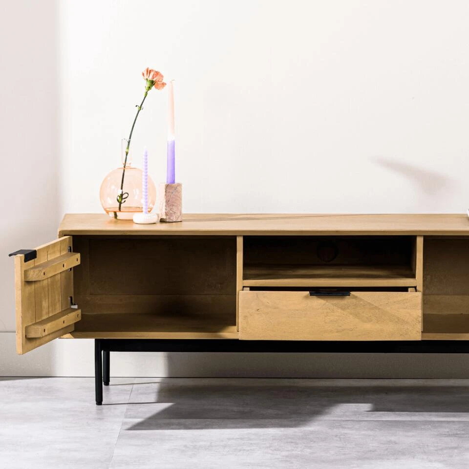 Kapur Tv-meubel 140cm - Hout - Bruin - Afbeelding 4