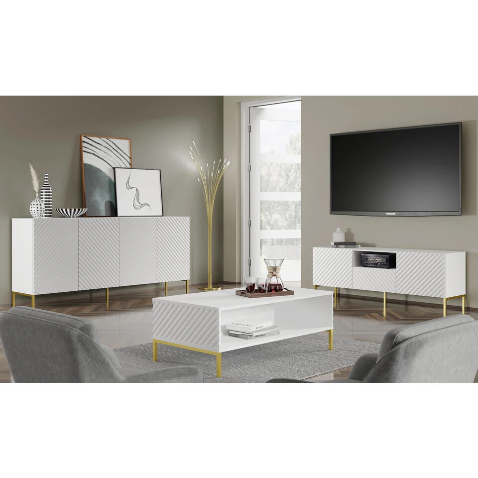 TV Meubel SURF 56x150x42 Wit - Afbeelding 2