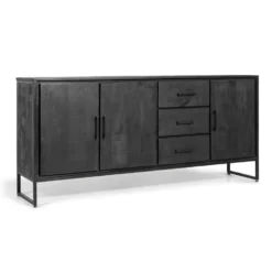 Pristina Dressoir Zwart 180cm