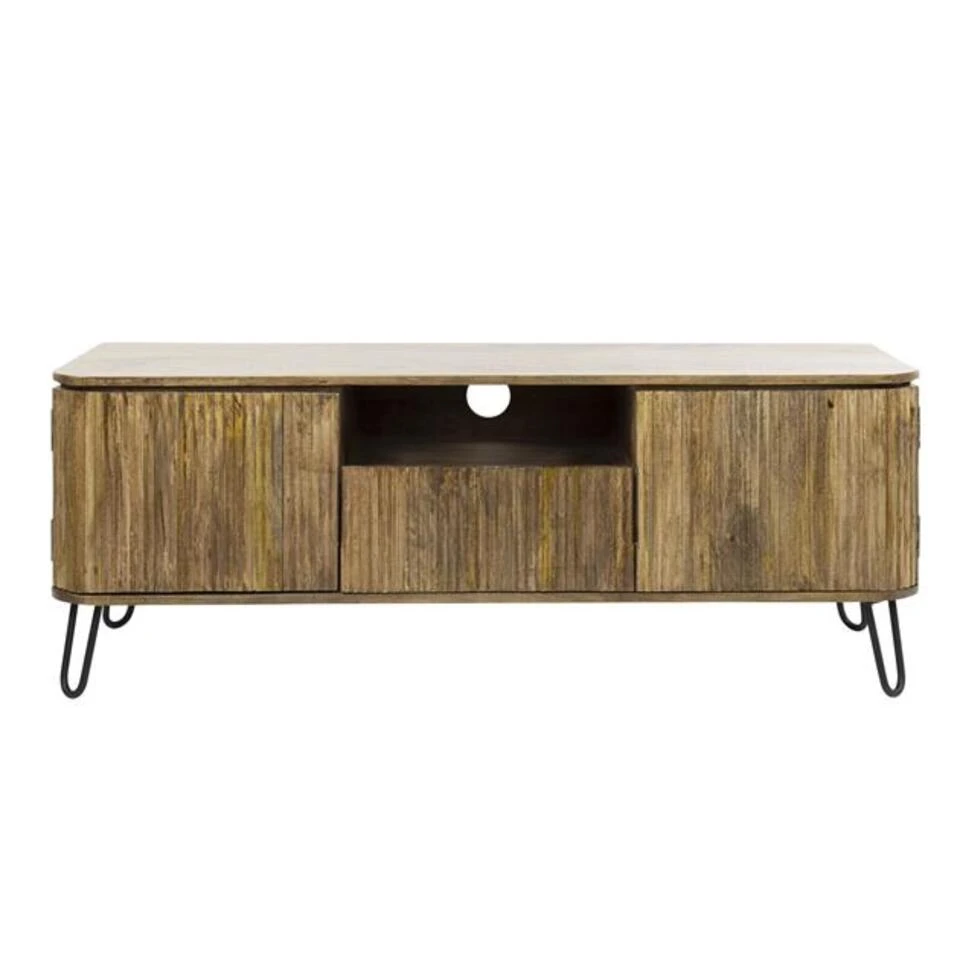 Hoyz - TV-meubel Wave 135cm - Mangohout - Zandkleur