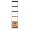 Boekenkast Logan Incl. Lades - Mangohout - 180x40x40 Cm