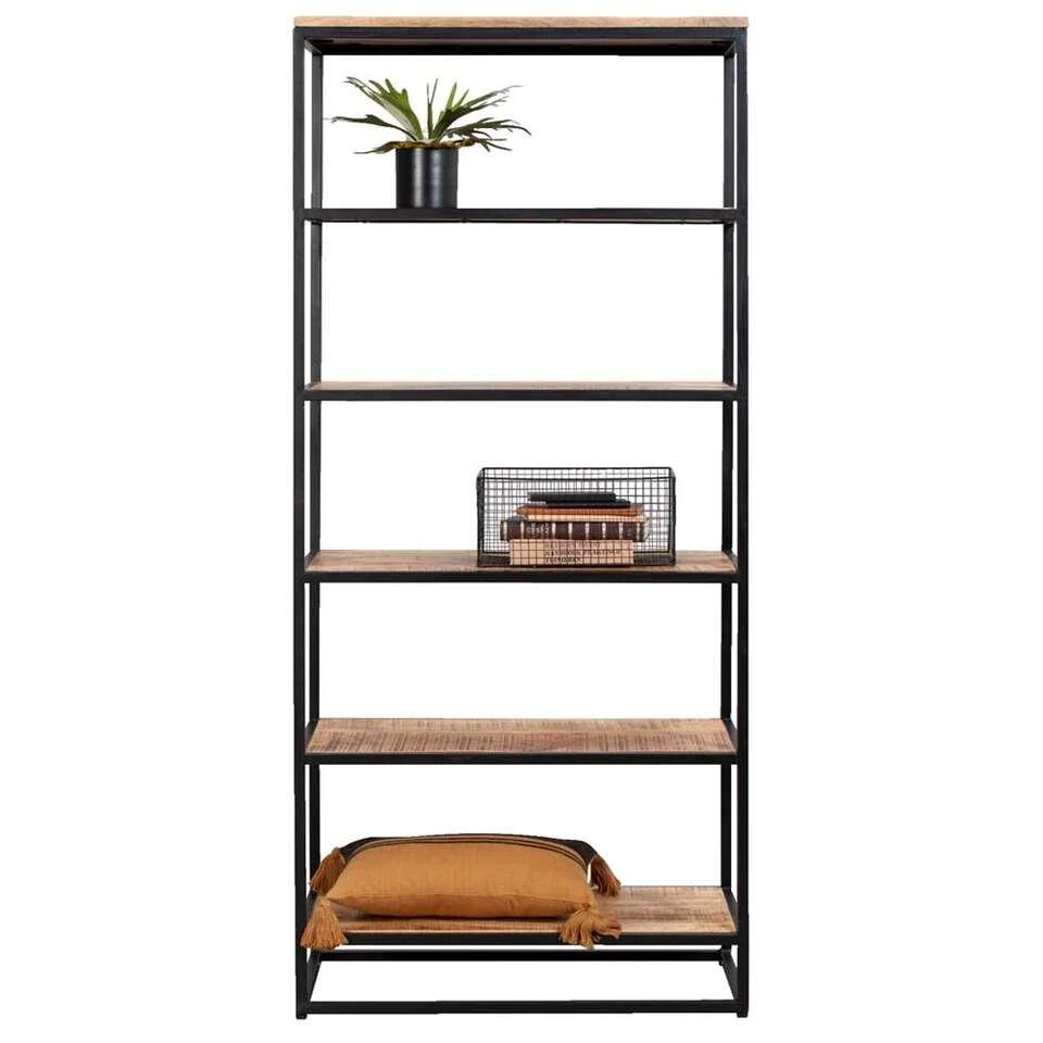 Boekenkast Logan - Mangohout - 180x80x40 Cm - Afbeelding 2