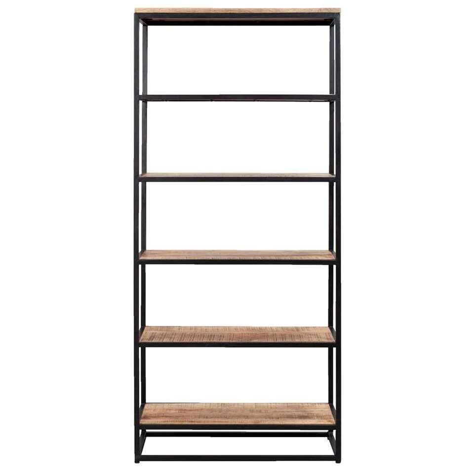 Boekenkast Logan - Mangohout - 180x80x40 Cm