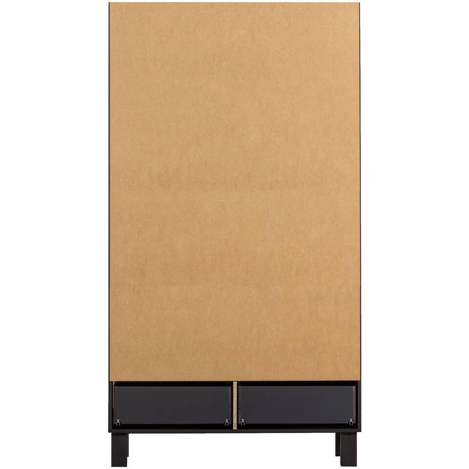 WOOOD Vitrinekast Hux - Bruinzwart - 200x108x44 CM - Afbeelding 4