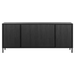 Dressoir Julia - Zwart - 86x207x40 Cm