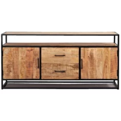 Dressoir Logan - Mangohout - 80x165x40 Cm