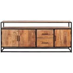 Dressoir Logan - Mangohout - 80x180x40 Cm