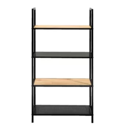 Boekenkast Debbey - Zwart/naturel - 119x64,5x30 Cm