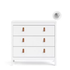 Ladekast Madeira - Wit - 80x82x38 Cm