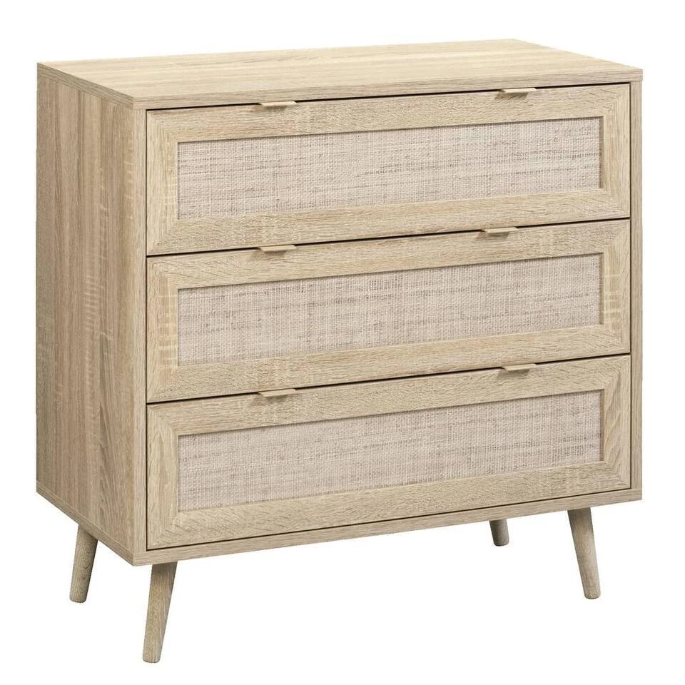 Ladekast Ubud - Eikenkleur - 80X80X40 Cm - Afbeelding 2