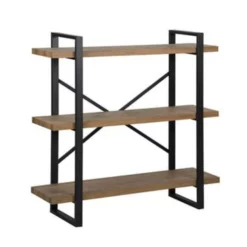 Beliani Boekenkast TIMBER - Donkere Houtkleur Mdf