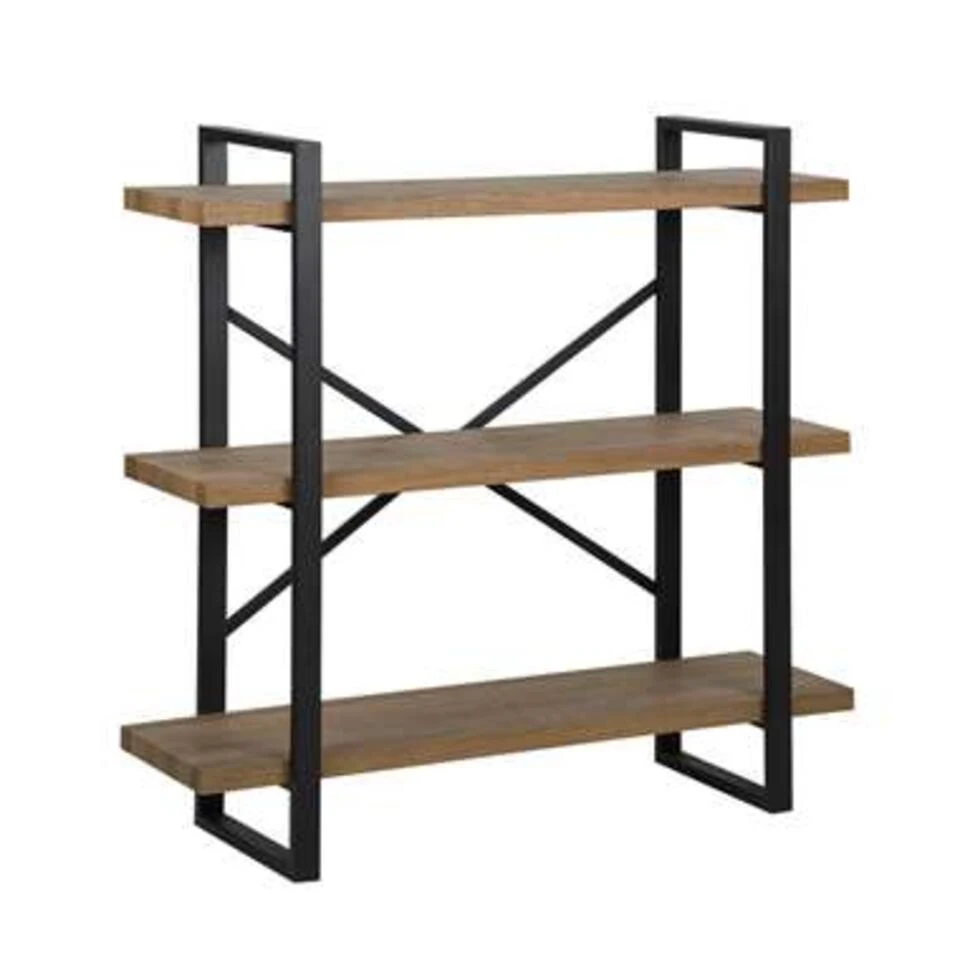 Beliani Boekenkast TIMBER - Donkere Houtkleur Mdf