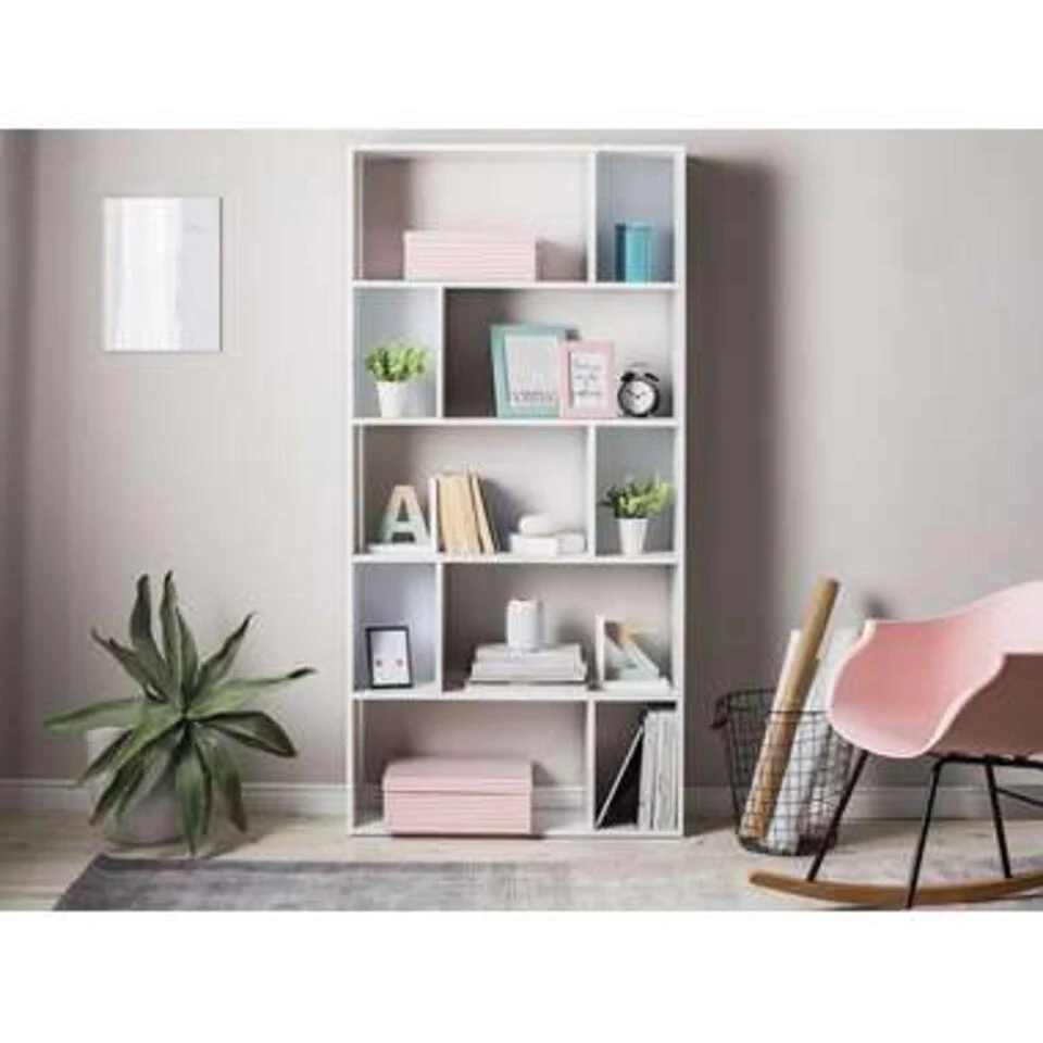 Beliani Boekenkast ORILLA - Wit Mdf - Afbeelding 3