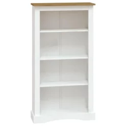VIDAXL Boekenkast 4 Schappen 81x29x150 Cm Grenenhout Wit