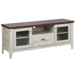 Beliani TV-kast MEDAN - Donkere Houtkleur Mdf