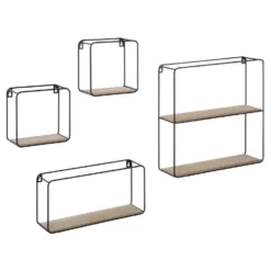 Beliani Wandkast BRITO - Zwart Mdf