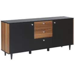 Beliani Sideboard KURO - Zwart Vezelplaat