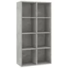 VidaXL Boekenkast/dressoir 66x30x130 Cm Bewerkt Hout Betongrijs