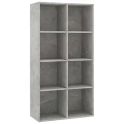VidaXL Boekenkast/dressoir 66x30x130 Cm Bewerkt Hout Betongrijs