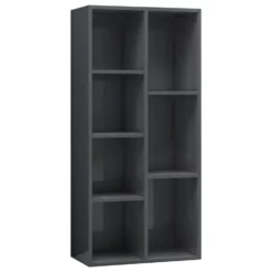 VidaXL Boekenkast 50x25x106 Cm Bewerkt Hout Hoogglans Grijs