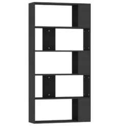 VidaXL Boekenkast/kamerscherm 80x24x159 Cm Bewerkt Hout Zwart