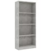 VidaXL Boekenkast Met 4 Schappen 60x24x142 Cm Bewerkt Hout Betongrijs