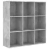 VidaXL Boekenkast 98x30x98 Cm Spaanplaat Betongrijs