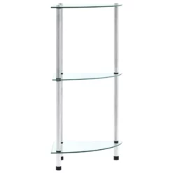 VidaXL Kastje 3-laags 30x30x67 Cm Gehard Glas Transparant